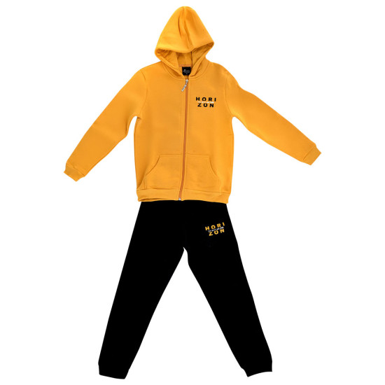 Target Παιδικές φόρμες σετ Jacket Hoodie & Cuffed Pants Fleece "Horizon"